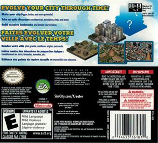 SimCity Creator - Box - Back Image