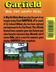 Garfield: Big, Fat, Hairy Deal - Box - Back Image