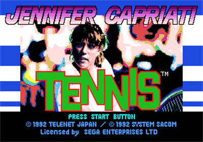 Jennifer Capriati Tennis - Screenshot - Game Title Image
