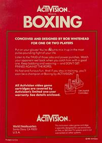 Boxing - Box - Back Image