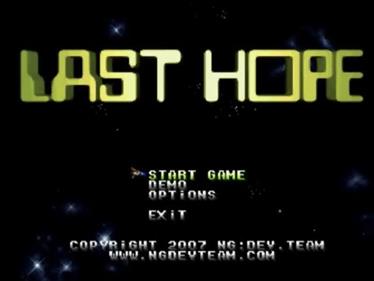 Last Hope - Screenshot - Game Title Image