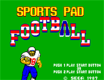 Sports Pad Football - Screenshot - Game Title Image