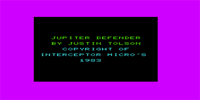 Jupiter Defender - Screenshot - Game Title Image
