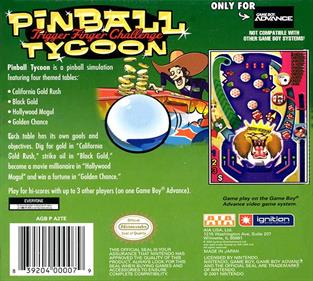 Pinball Tycoon - Box - Back Image