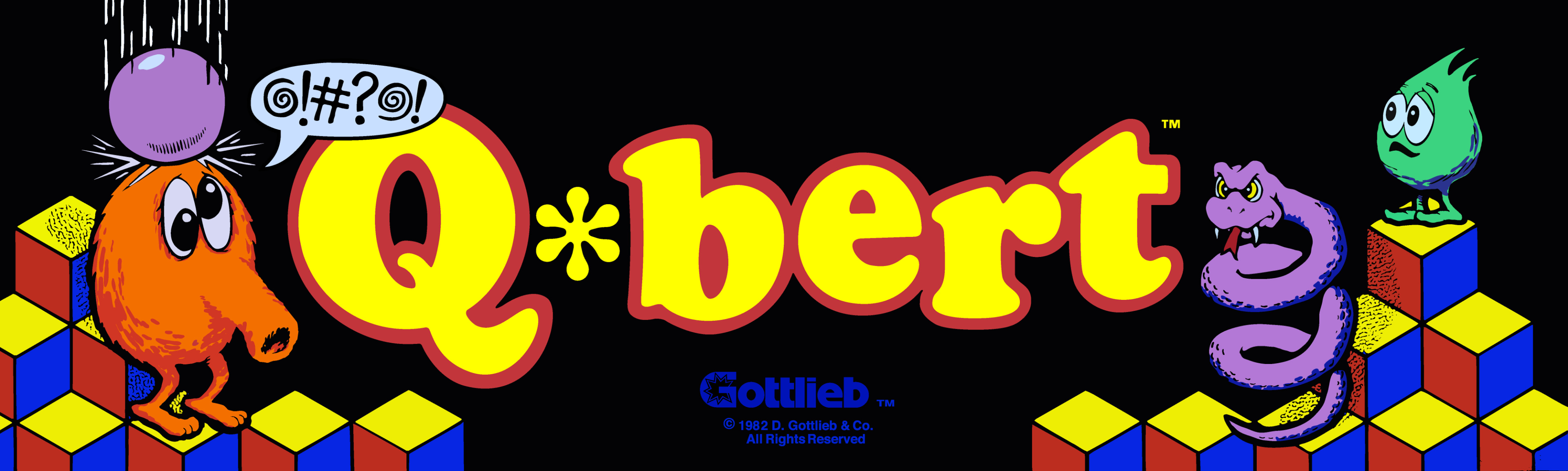 More harder. Q Bert 1982. Q*Bert logo. Qbert Arcade. Игра на Денди q-Bert.