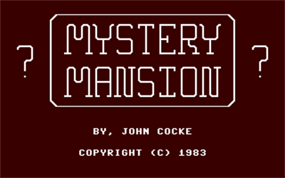 Mystery Mansion - Screenshot - Game Title Image