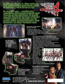 The House of the Dead 4 - Advertisement Flyer - Back Image