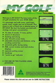My Golf - Box - Back Image