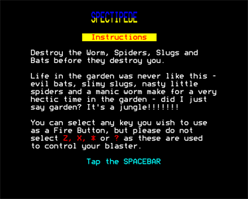 Spectipede - Screenshot - Game Title Image
