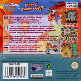 Tiny Toon Adventures: Dizzy's Candy Quest - Box - Back Image