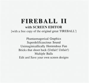 Fireball II - Box - Back Image