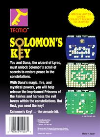 Solomon's Key - Box - Back Image