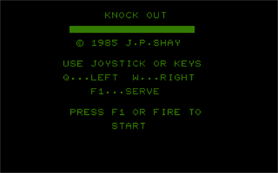 Knock Out - Screenshot - Game Title Image