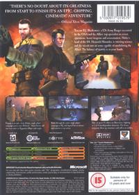 Return to Castle Wolfenstein: Tides of War - Box - Back Image