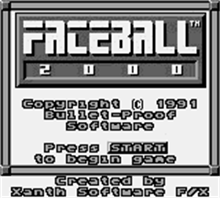 Faceball 2000 - Screenshot - Game Title