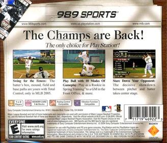 MLB 2005 - Box - Back Image