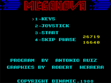 Meganova: The Weapon - Screenshot - Game Select Image