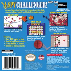 I Spy Challenger! - Box - Back Image