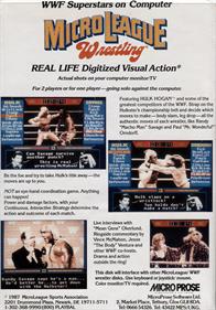 MicroLeague Wrestling - Box - Back Image