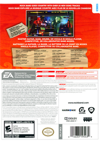 Rock Band: Country Track Pack 2 - Box - Back Image