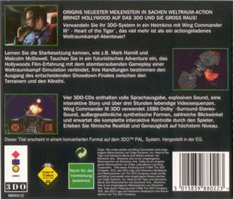 Wing Commander III: Heart of the Tiger - Box - Back Image