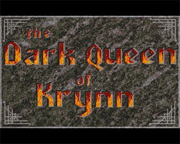 The Dark Queen of Krynn - Screenshot - Game Title Image