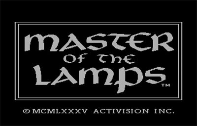 Master of the Lamps - Screenshot - Game Title Image