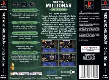 Who Wants to be a Millionaire: 3rd Edition - Box - Back Image