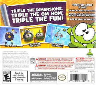 Cut the Rope: Triple Treat - Box - Back Image