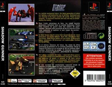 Shadow Gunner: The Robot Wars - Box - Back Image