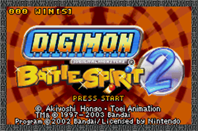 Digimon Battle Spirit 2 - Screenshot - Game Title Image