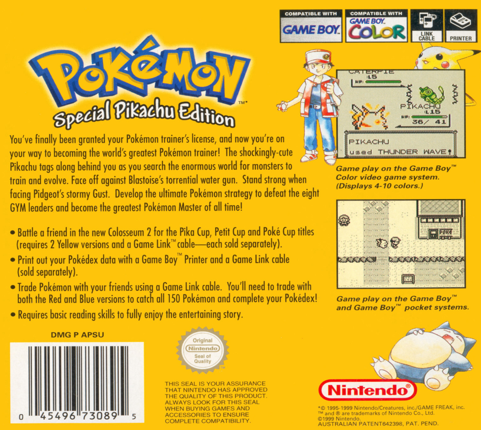 Pokemon Yellow Version Special Pikachu Edition Details