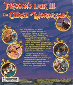 Dragon's Lair III: The Curse of Mordread - Box - Back Image