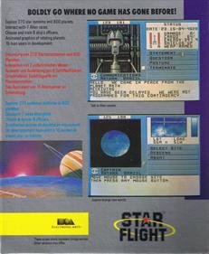 Starflight - Box - Back Image