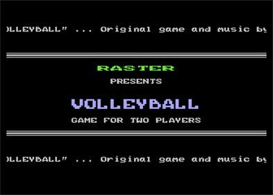 Volleyball (Raster Software) - Screenshot - Game Title Image