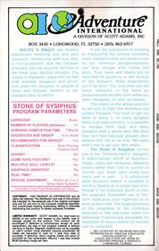 The Stone of Sisyphus - Box - Back Image