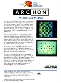 Archon: The Light and the Dark - Box - Back Image