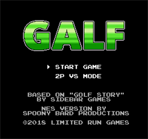 Galf - Screenshot - Game Title Image