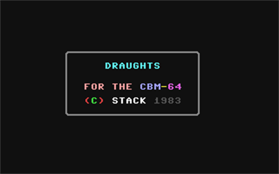 Draughts (Stack Computer Services) - Screenshot - Game Title Image