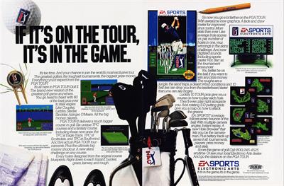 PGA Tour Golf II - Advertisement Flyer - Front Image