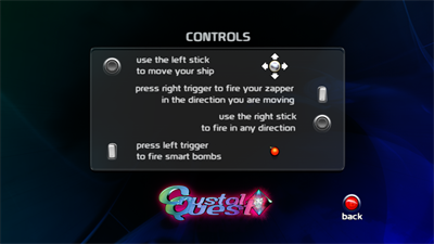 Crystal Quest - Arcade - Controls Information Image