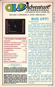 Bug Off! - Box - Back Image