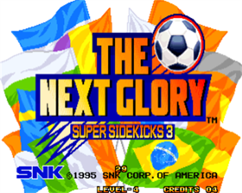 Super Sidekicks 3: The Next Glory - Screenshot - Game Title Image