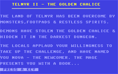 Telnyr II: The Golden Chalice - Screenshot - Game Title Image