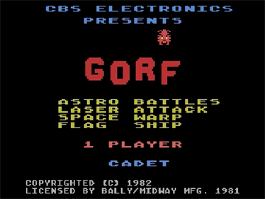 Gorf - Screenshot - Game Title