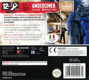 Undercover: Dual Motives - Box - Back Image