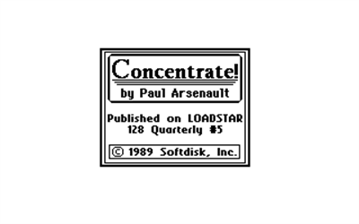 Concentrate - Screenshot - Game Title Image