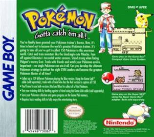 Pokémon Green Version - Box - Back Image