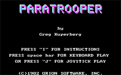 Paratrooper - Screenshot - Game Title Image