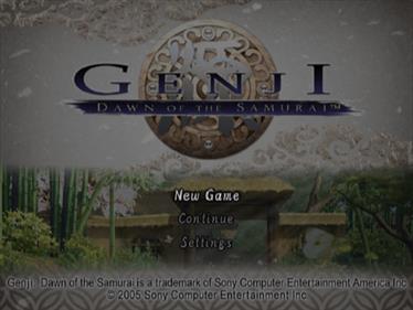 Genji: Dawn of the Samurai - Screenshot - Game Select Image